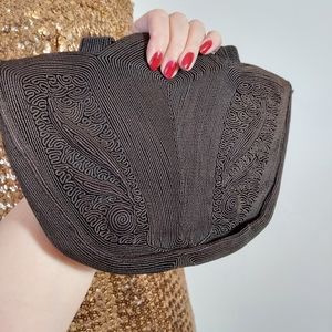 Vintage 40s genuine cord'e Corde wristlet Hand bag purse